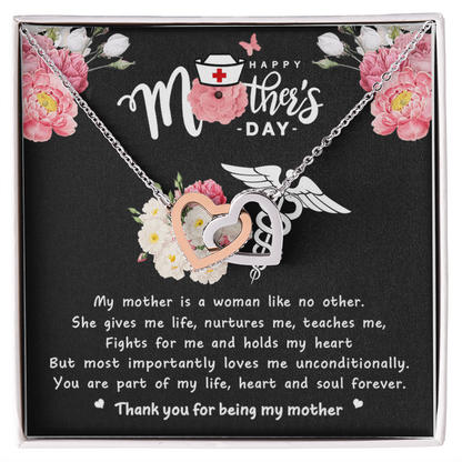 Mother's Day Gift Necklace for Her, Nurse Mom Jewelry, Gift from Son or Daughter, Doctor Luxury Necklace for Mother, Birthday Christmas Gifts With Heartfelt Message Hospital