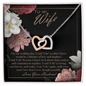To My Wife Wedding Anniversary Gift -  To My Wife Necklace With Message Card - Anniversary Gift For Wife - To My Queen - Couple Necklace Set