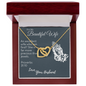 For My Beautiful Wife Love Your Husband, To My Soulmate Necklace For Women, Necklace For Wife From Husband, Diamond & Gold Necless for your Beautiful wife, Customize Couple Necklace