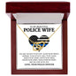 Best police wife Gift - To My Police Wife - Keys To My Cuff - wife Necklace  - Love Knot Necklace for My Police Wife - Alluring Beauty Necklace for police wife