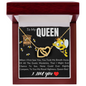 To My Wife Necklace Anniversary Gift For Wife - Birthday Gift For Wife - To My Queen - Forever Love Necklace - To My Queen bee - Gift For Wife - Necklace For Wife - I  love you