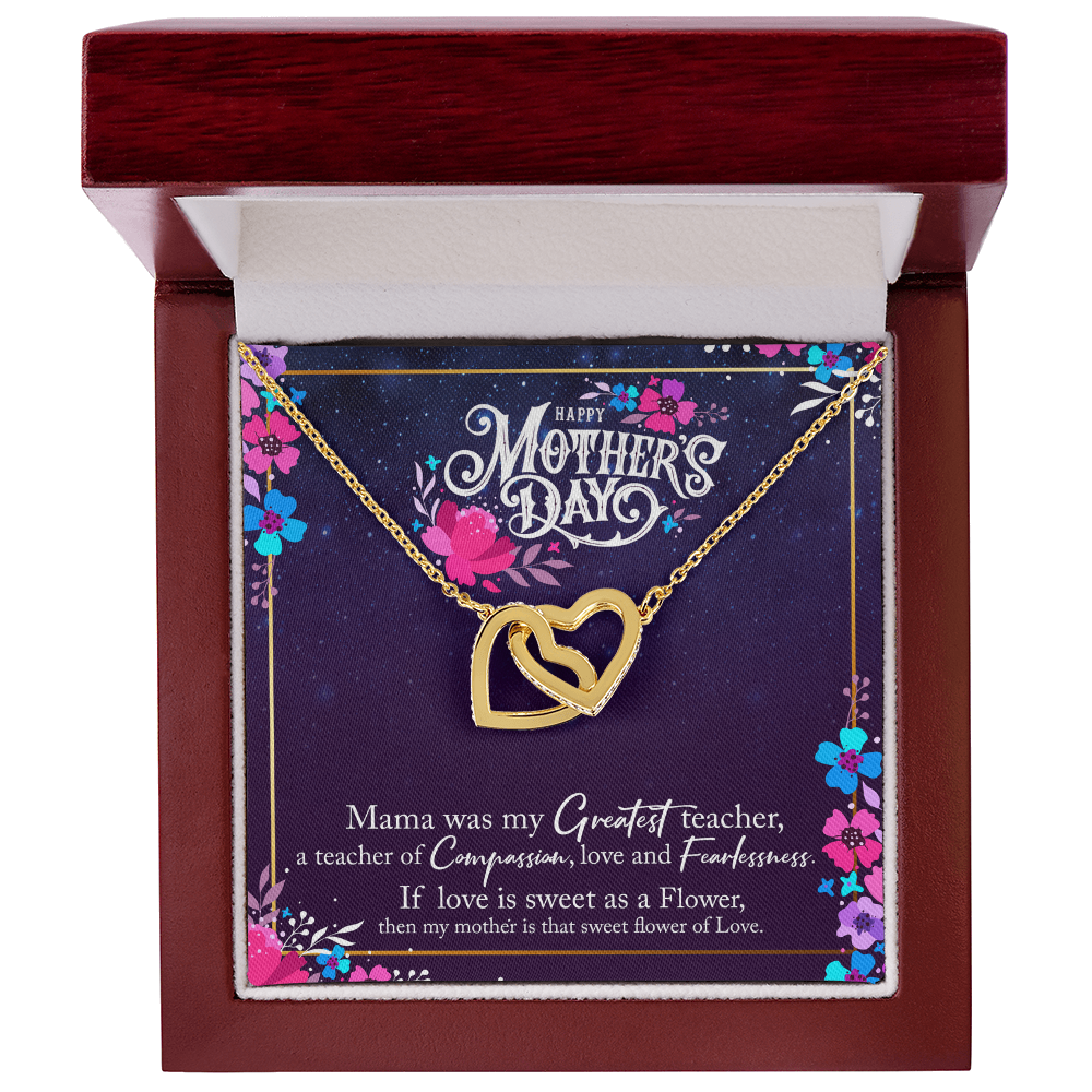 Happy Mother's Day Gifts Ideas for Greatest Teacher, Floral Birthday Necklace From Daughter Son, Sentimental Message Card Gifts for Mom Mommy 2026