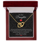 To My Daughter Necklace From Dad With Heartfelt Message, Daughter Birthday Present From Dad, Jewelry Gifts For Graduation for Her From Mom or Daddy, 14K Pendant