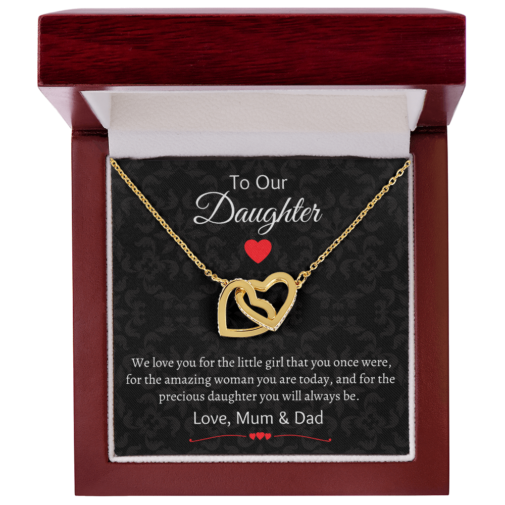 To My Daughter Necklace From Dad With Heartfelt Message, Daughter Birthday Present From Dad, Jewelry Gifts For Graduation for Her From Mom or Daddy, 14K Pendant