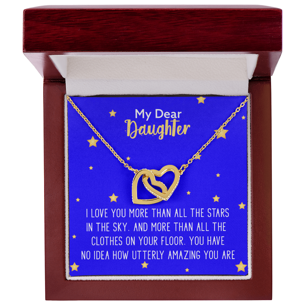 To My Daughter Necklace from Dad Mom, Mother's Day Gifts for Women Adult Daughter, Daughter Necklace as Daughter Fahter Gifts from Dad, Mother Daughter Necklace as Brithday Gift for Daughter