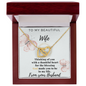 To My Wife Necklace With Message Card - wife gift from husband future husband - Anniversary Gift For Wife - Gift for Wife From Husband - To My Beautiful Wife - Love From Your Husband - White Gold Name Necklace