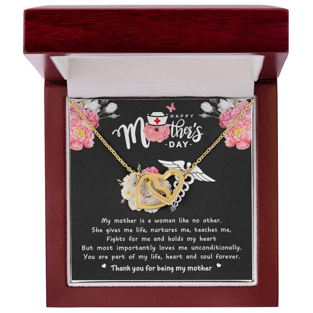 Mother's Day Gift Necklace for Her, Nurse Mom Jewelry, Gift from Son or Daughter, Doctor Luxury Necklace for Mother, Birthday Christmas Gifts With Heartfelt Message Hospital