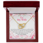 To My Wife Mother's Day Necklace - Happy Mother's Day - White Gold Pendant - Anniversary Jewelry for Her - Romantic message card for her - Birthday Gift for her - Anniversary Gift