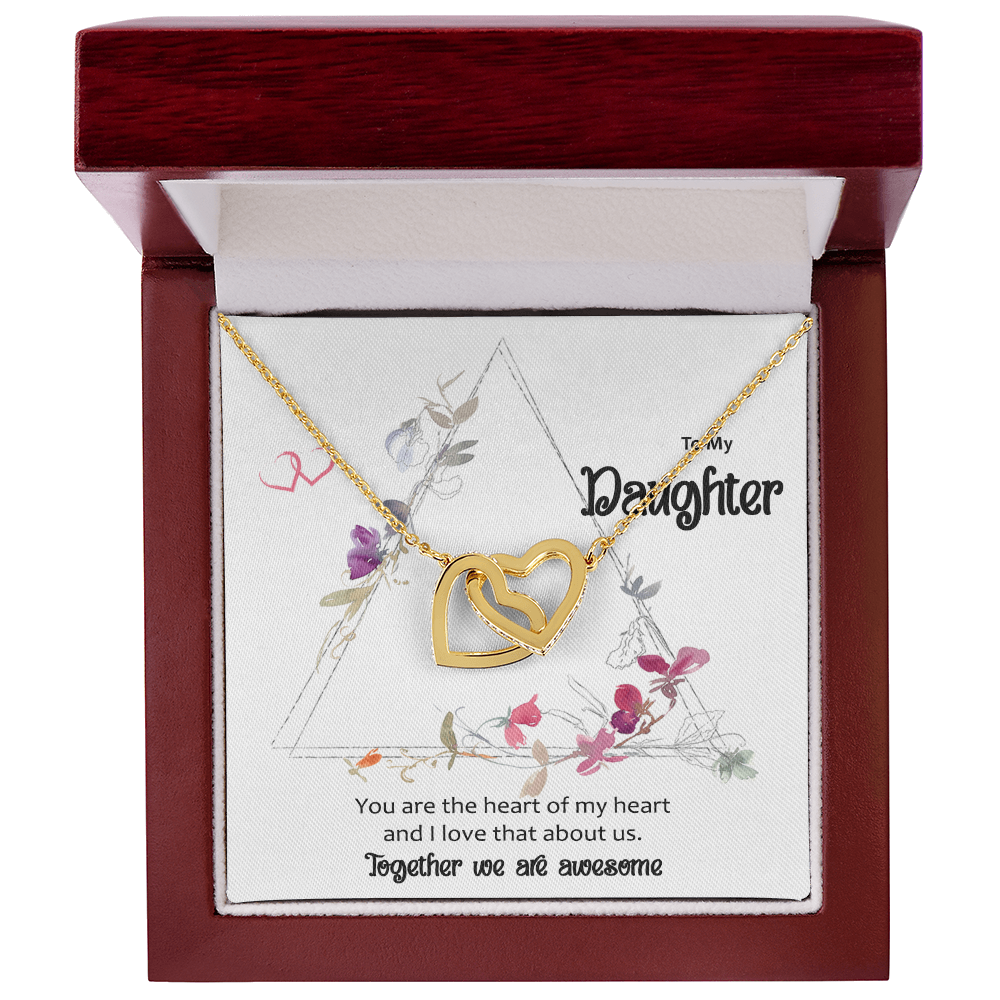 To My Daughter Meaningful Message Card Jewelry Box, Gift for Daughter's Birthday Graduation, Thoughtful for Her from Mom, Birthday Necklace