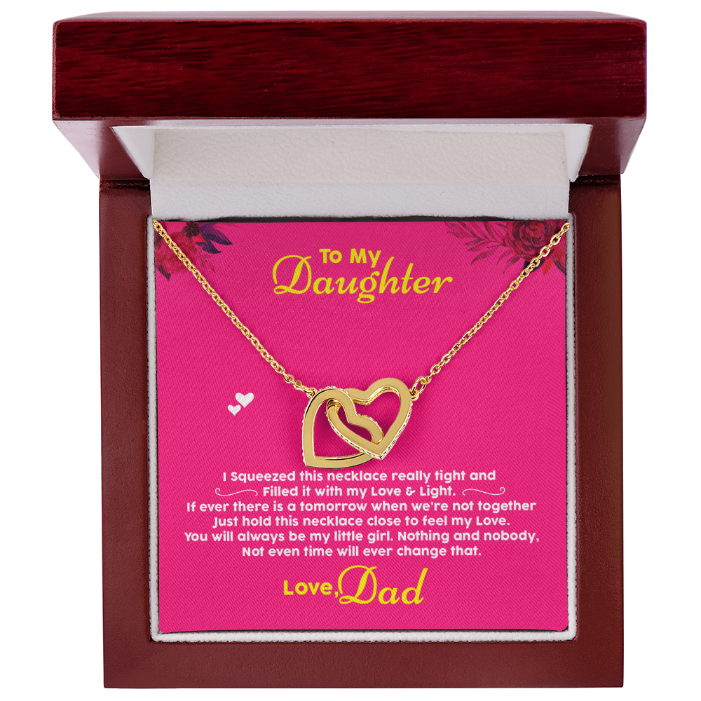 Daughter Gifts From Dad Father Daughter Necklace Birthday Graduation Christmas Jewelry For My Daughter with Message Card and Gift Box, Daughter Jewelry From Mama, Daughter Birthday Necklace Christmas Gifts