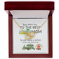 To The Best Camping Mom Happy Mother's Day Necklace Gifts Ideas for Mom Mommy Mama from Daughter or Son, Motivational Card Jewelry for Her