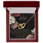 To My Wife Wedding Anniversary Gift -  To My Wife Necklace With Message Card - Anniversary Gift For Wife - To My Queen - Couple Necklace Set