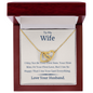 To My Wife Necklace From Husband - Personalized Wife Necklace Gift - the Perfect Gift for Your Wife Necklace - Love Your Husband - Couple Necklace Set - Friendship Necklaces - Valentines Day Gifts for Wife - Wife Birthday Gift
