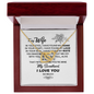To My Wife - Heart Pendant Necklace - To My Wife Necklace With Message Card - Anniversary Gift For Wife - To My Wife Necklace - Valentines Day Gifts For Wife - Necklace with love message for wife