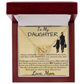 To My Daughter Necklace From Mom With Heartfelt Message & Elegant Box, Daughter Pendant Necklaces, Daughter Jewelry From Mama, Daughter Birthday Necklace Christmas Gifts