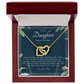 To My Daughter Necklace Gift from Mom, Beautiful Jewelry Box Birthday Graduation Christmas Gift for Daughter, Inspirational Message Card, Elegant Necklaces with Sentimental Message