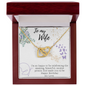 To My Wife Necklace - Happy Birthday My Love  - Gift for Wife Birthday Marriage - Romantic message card for her - Best Birthday Gift for her - Engagement Gift for her