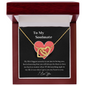 To My Wife Necklace - Romantic Gift for Wife - White Gold Pendant - My Soulmate - I Love You - Necklace - Valentine's day gift ,Gift for her him ,Anniversary gift - Necklace with love message for wife - Gift For Her