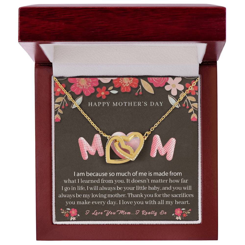 To My Loving Mom Necklace I Love You Mom Forever Love Necklace Gifts From Daughter Son Kids Mom's Birthday Gift Mother's Day Gift Jewelry with Message Card and Gift Box, Mother's Day Gift, Gifts for Women, Mom Birthday Gift Ideas