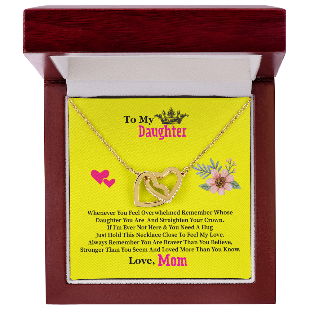 Daughter Gift From Mom Mother Daughter Necklace Birthday Graduation Christmas Jewelry Gifts For My Beautiful Daugther Adult Daughter with Message Card and Gift Box, Daughter Jewelry From Mama