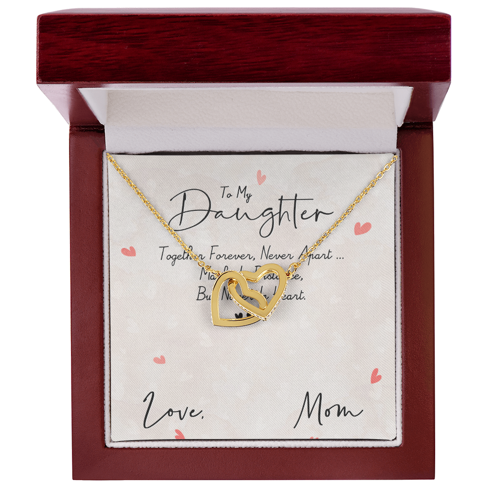 To My Daughter Necklace From Mom With Heartfelt Message & Elegant Box, Valentines Day Gifts For Daughter From Mother, Jewelry Gift From Mommy On Birthday, Graduation & Christmas Gifts Idea