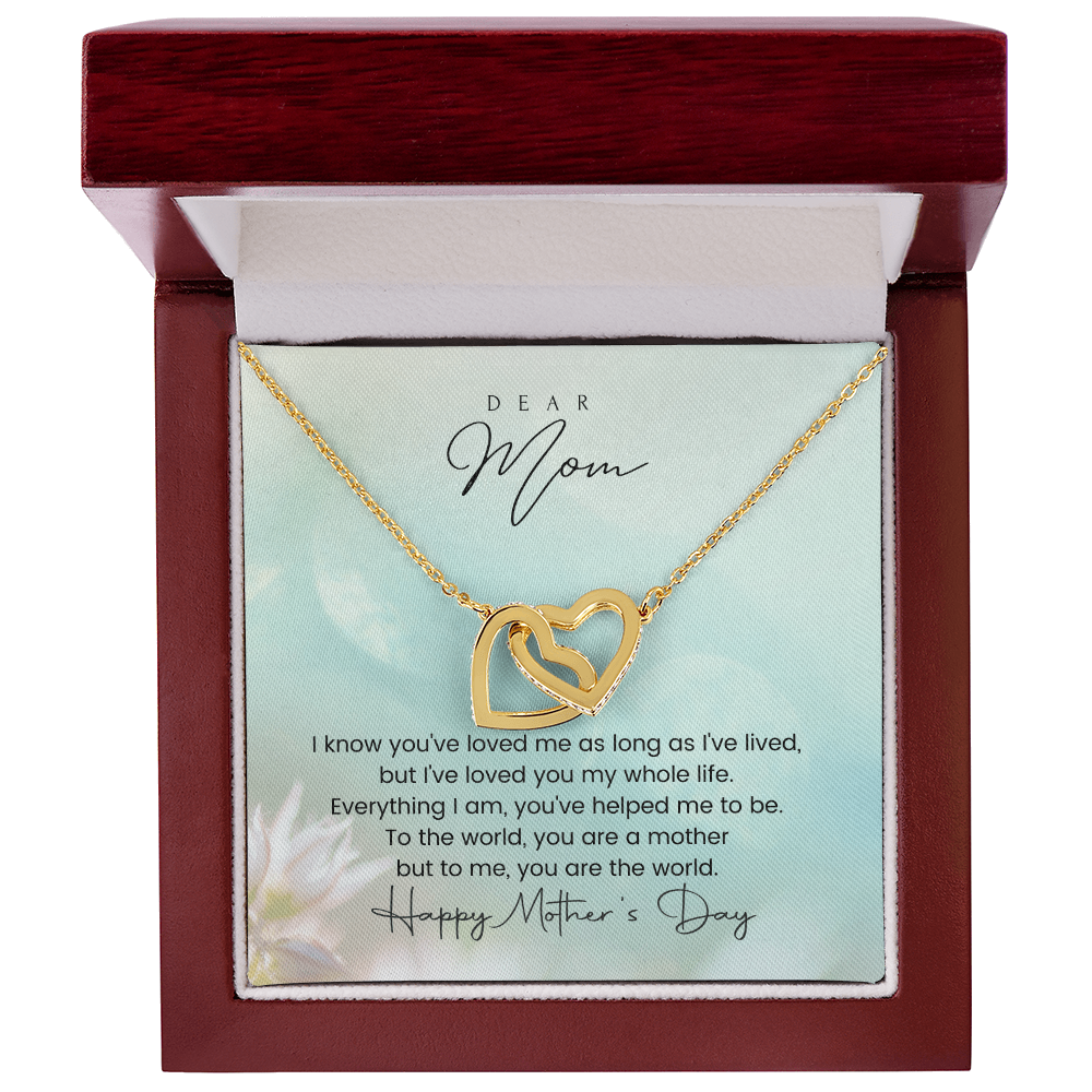 Happy Mother's Day Gift for Mom Necklace, Daughter to Mom Jewelry, Heart Necklace for Mother, Gift from Daughter or Son, Birthday Christmas Gifts With Heartfelt Message