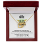 To My Wife - Yoda Best Wife In the Galaxy - To My Queen - To My Wife Necklace Anniversary Gift For Wife - Love knot Pendant Necklace - To My Wife Necklace - Valentines Day Gifts For Wife