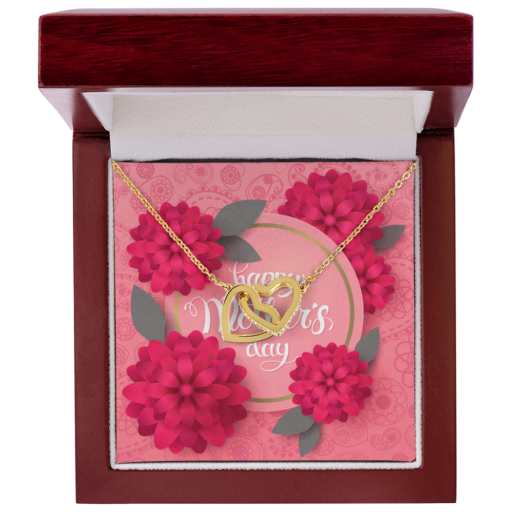 Happy Mother's Day Gift for Mom Necklace, Daughter to Mom Jewelry, Heart Necklace for Mother, Gift from Daughter or Son, Birthday Christmas Gifts With Heartfelt Message