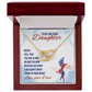 To My Daughter Necklace From Dad With Heartfelt Message & Elegant Box Gifts From Daddy Papa, Daughter Beautiful Jewelry Gift On Graduation or Birthday 2026, 4th of July USA