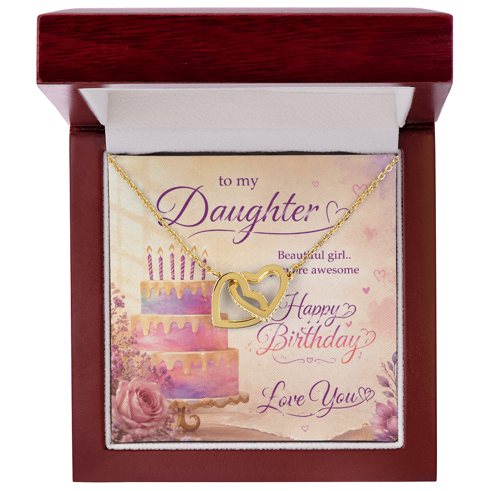 To My Daughter – Happy Birthday Gift for Daughter | Loving & Emotional Gift Design | Beautiful Girl, You Are Awesome | Heartfelt Happy Birthday Gift