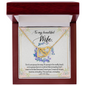 To My Beautiful Wife - You And Me Forever Everyday - Love Necklace  for wife - Diamond Necklace for wifey - Romantic message card for soulmate - Necklace for soulmate