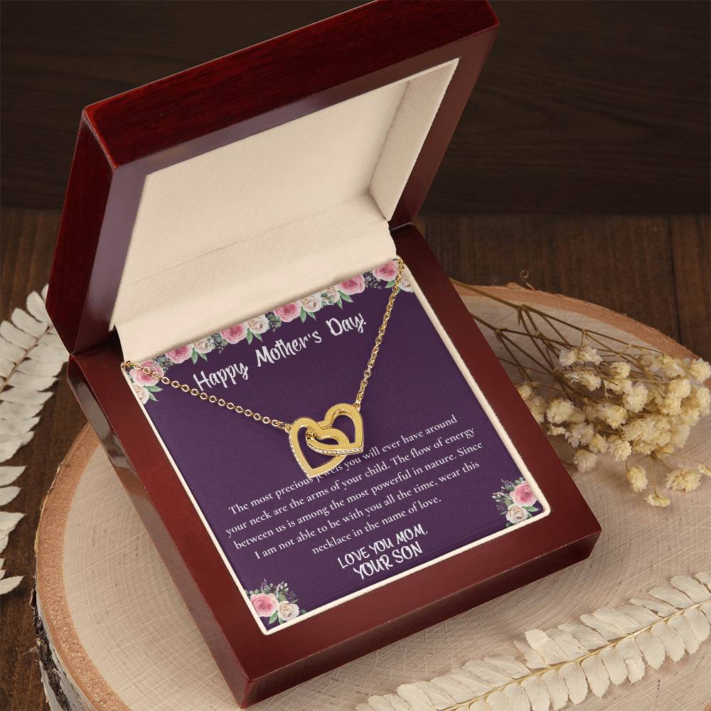 Mothers Day Necklace for Mom, Meaningful Gift for Mother from Son, Love Knot Necklace, Mom Jewelry Gift Happy Mother's Day 2026, To My Mom Necklace With Heartfelt Message