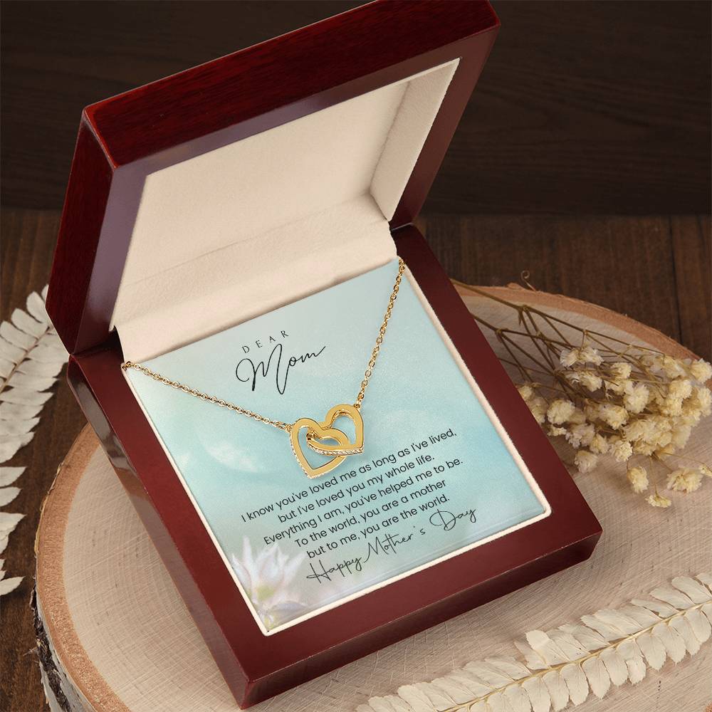 Happy Mother's Day Gift for Mom Necklace, Daughter to Mom Jewelry, Heart Necklace for Mother, Gift from Daughter or Son, Birthday Christmas Gifts With Heartfelt Message