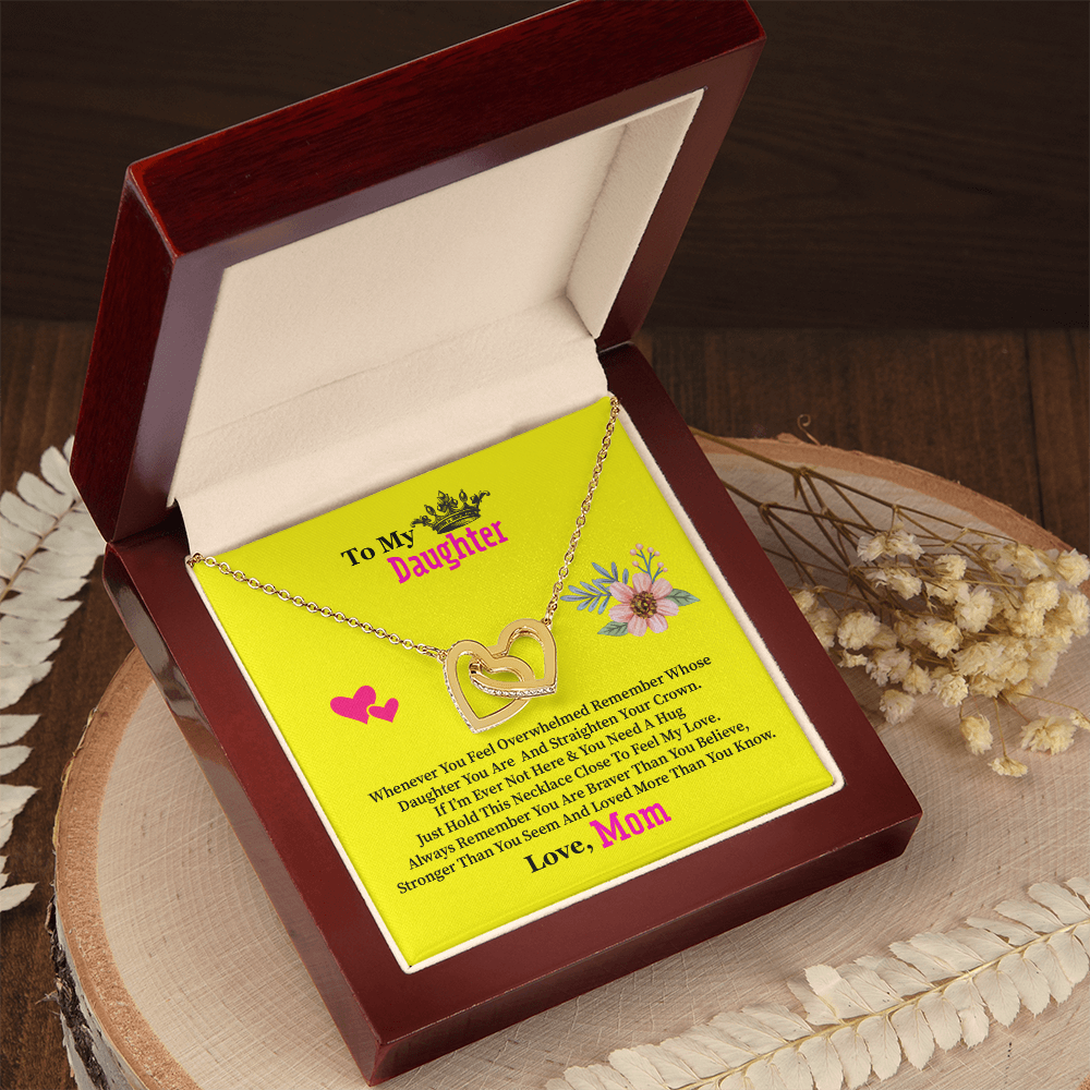 Daughter Gift From Mom Mother Daughter Necklace Birthday Graduation Christmas Jewelry Gifts For My Beautiful Daugther Adult Daughter with Message Card and Gift Box, Daughter Jewelry From Mama