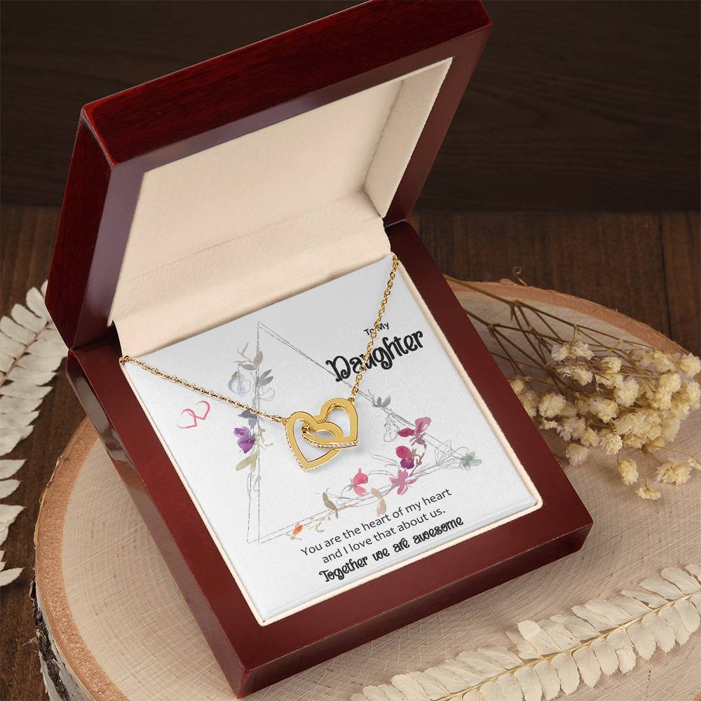 To My Daughter Meaningful Message Card Jewelry Box, Gift for Daughter's Birthday Graduation, Thoughtful for Her from Mom, Birthday Necklace