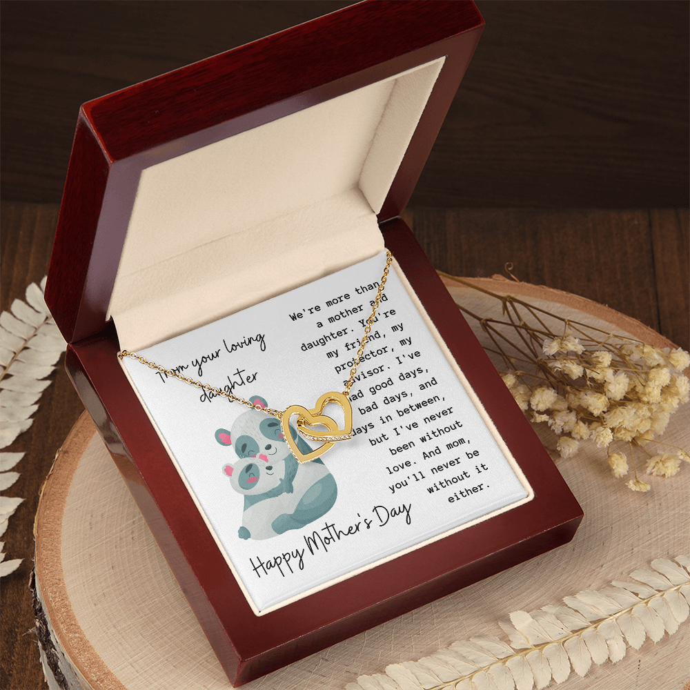 Happy Mother's Day Necklace, Best Gift for Mom from Daughter, Elegant Jewelry for Mother, Keepsake Gift Idea for Mommy, Jewelry for Mom, Birthday Christmas Gifts With Heartfelt Message