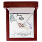 To My Wife Necklace - Happy Birthday My Love  - Gift for Wife Birthday Marriage - Romantic message card for her - Best Birthday Gift for her - Engagement Gift for her