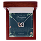 To My Daughter Necklace Gift from Mom, Beautiful Jewelry Box Birthday Graduation Christmas Gift for Daughter, Inspirational Message Card, Elegant Necklaces with Sentimental Message