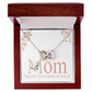 Mom Interlocking Hearts Necklace Gift From Daughter, Motivational Card Necklace for Mommy, Christmas Birthday Present, 2026 Mothers Day Gift Ideas, Jewelry for Her