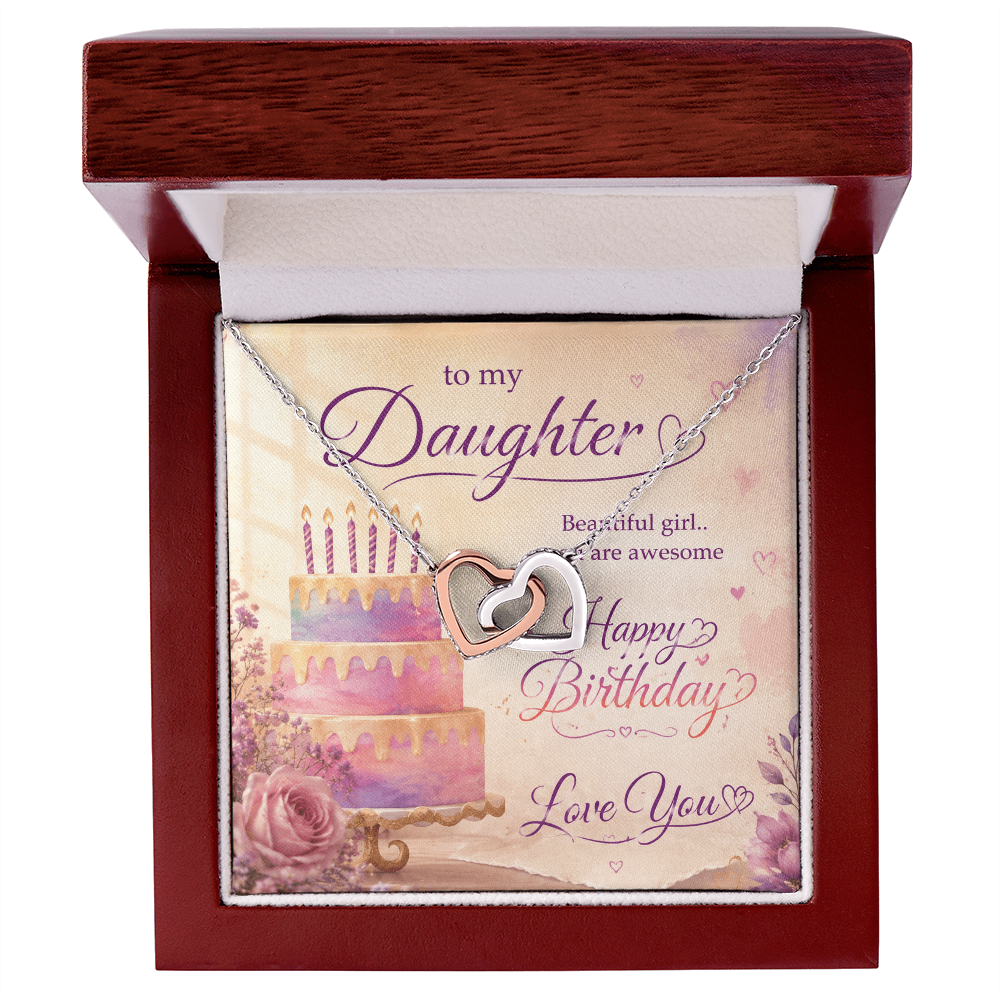 To My Daughter – Happy Birthday Gift for Daughter | Loving & Emotional Gift Design | Beautiful Girl, You Are Awesome | Heartfelt Happy Birthday Gift