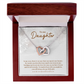To My Beautiful Daughter Necklace – Interlocking Hearts Necklace – Gift From Parents