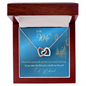 To My Wife Necklace - BEAUTIFUL EID GIFT FOR WIFE - LOVE KNOT - Love Necklace for soulmate - Diamond Necklace for her - Best Birthdat Gift for her - Anniversary Gift
