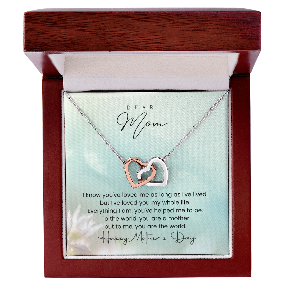 Happy Mother's Day Gift for Mom Necklace, Daughter to Mom Jewelry, Heart Necklace for Mother, Gift from Daughter or Son, Birthday Christmas Gifts With Heartfelt Message