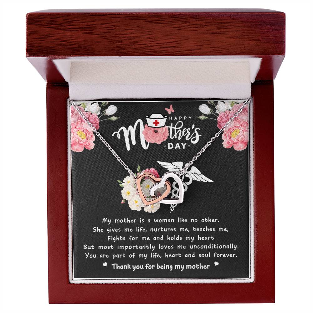 Mother's Day Gift Necklace for Her, Nurse Mom Jewelry, Gift from Son or Daughter, Doctor Luxury Necklace for Mother, Birthday Christmas Gifts With Heartfelt Message Hospital