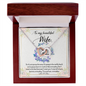 To My Beautiful Wife - You And Me Forever Everyday - Love Necklace  for wife - Diamond Necklace for wifey - Romantic message card for soulmate - Necklace for soulmate
