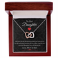 To My Daughter Necklace From Dad With Heartfelt Message, Daughter Birthday Present From Dad, Jewelry Gifts For Graduation for Her From Mom or Daddy, 14K Pendant