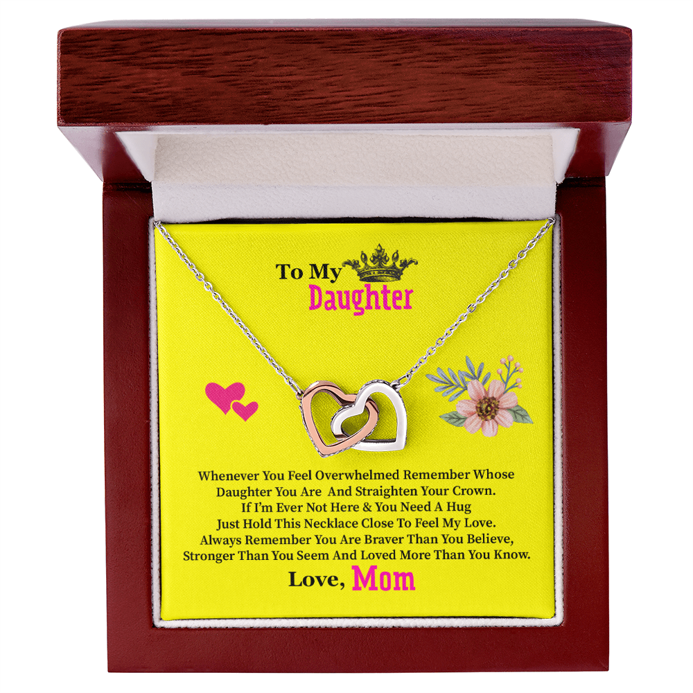 Daughter Gift From Mom Mother Daughter Necklace Birthday Graduation Christmas Jewelry Gifts For My Beautiful Daugther Adult Daughter with Message Card and Gift Box, Daughter Jewelry From Mama