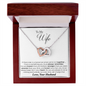 Perfect Gift for Wife - Diamond Heart Necklace - Couple Necklace Set - Friendship Necklaces - to My Wife Necklace - Valentines Day Gifts for Wife - Romantic Wife Gift - Wife Birthday Surprise