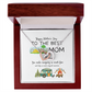 To The Best Camping Mom Happy Mother's Day Necklace Gifts Ideas for Mom Mommy Mama from Daughter or Son, Motivational Card Jewelry for Her