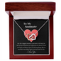 To My Wife Necklace - Romantic Gift for Wife - White Gold Pendant - My Soulmate - I Love You - Necklace - Valentine's day gift ,Gift for her him ,Anniversary gift - Necklace with love message for wife - Gift For Her